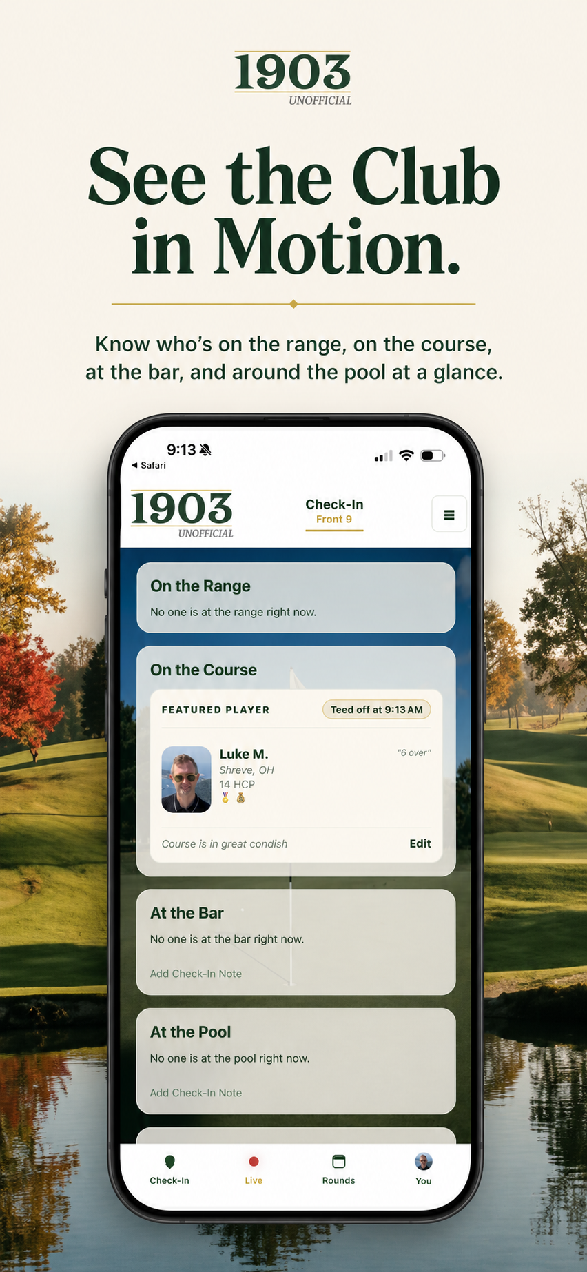 1903 Unofficial live activity screen