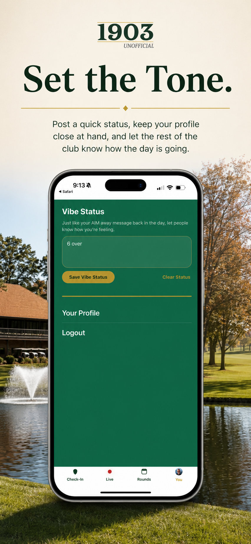 1903 Unofficial status screen